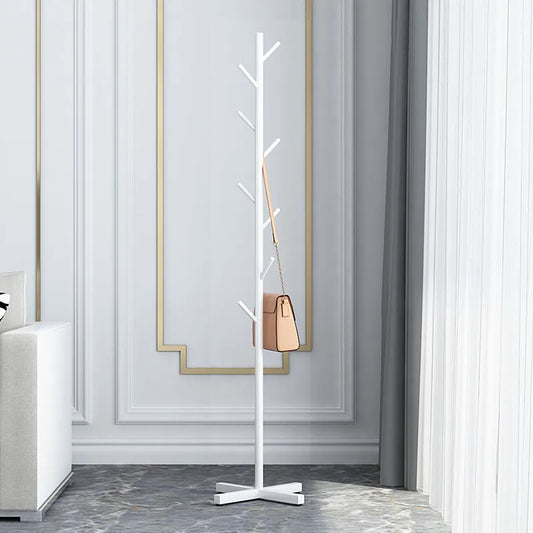 Marble Base Floor-Standing Clothes Hanger – Modern Simple Coat Rack for Bedroom Storage and Organization