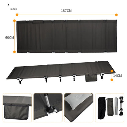 Portable Foldable Camping Cot – Single Person Outdoor Folding Bed, 330LB Weight Capacity, Compact Design for Camping & Picnic