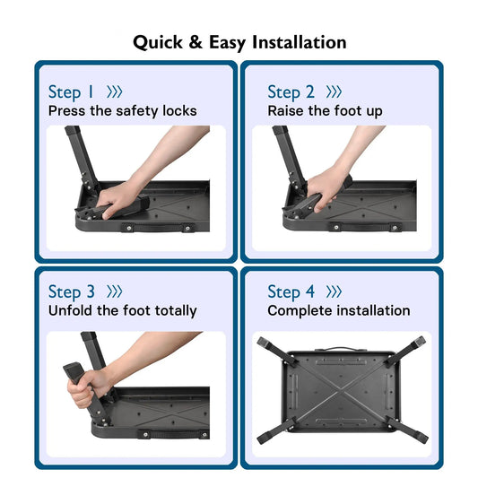 Height-Adjustable Folding Step Stool – Lightweight One-Step Ladder with Handgrip and Non-Slip Surface for Easy Mobility